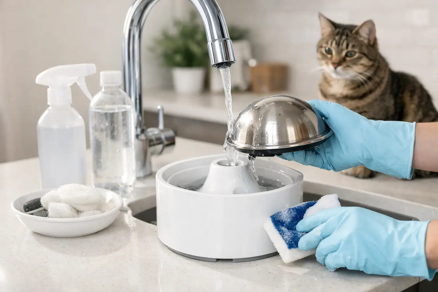 A Simple Weekly Cat Fountain Cleaning Routine