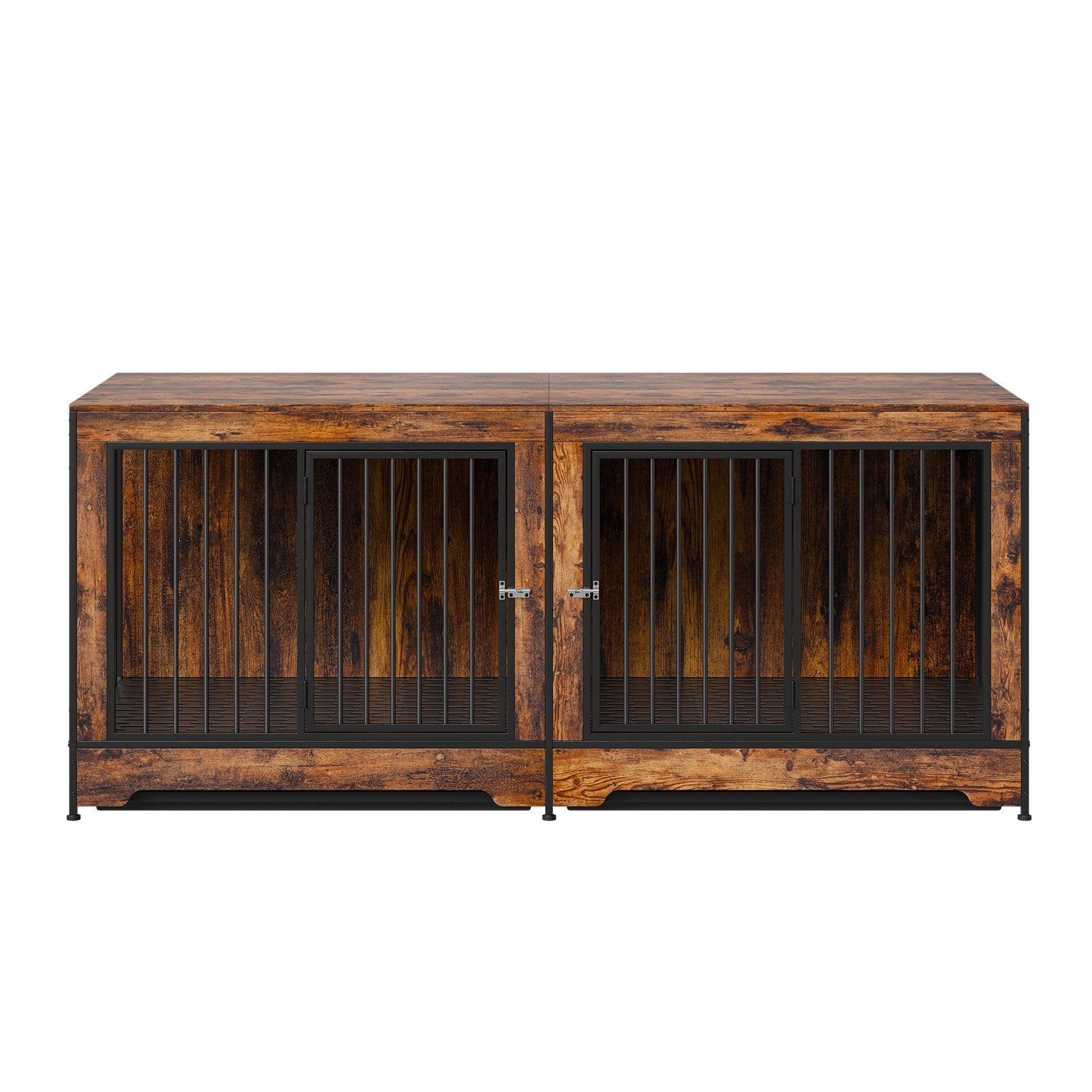 75" Double Dog Crate Furniture - Pet Mode 