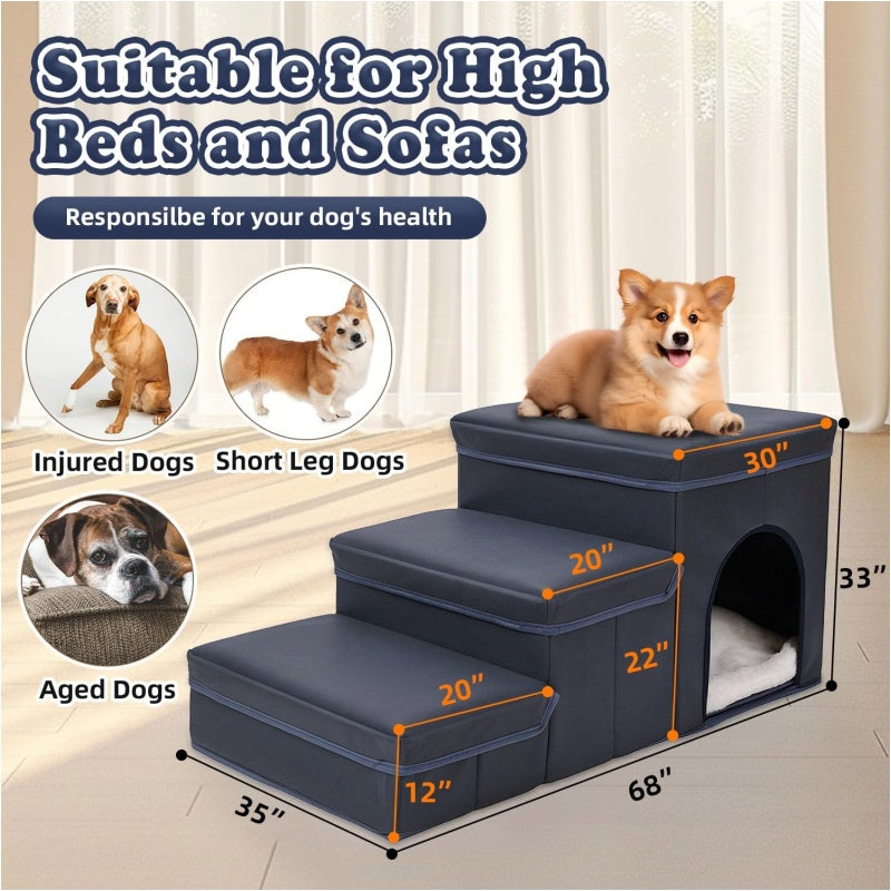 Foldable Dog Stairs With Storage - Pet Mode 