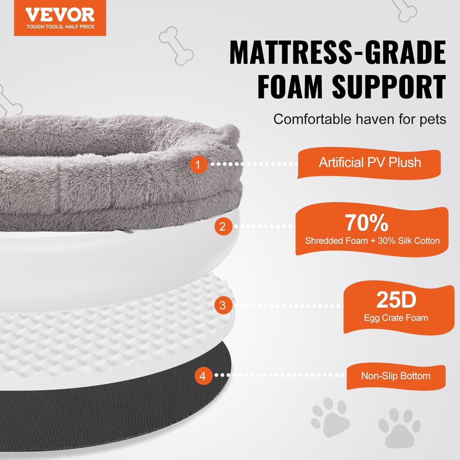 Human Size Dog Bed With Washable PV Velvet Cover - Pet Mode 