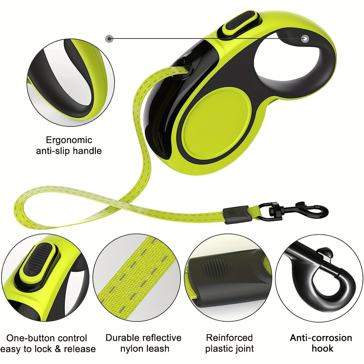 Heavy-Duty Retractable Dog Leash for Large Dogs - Pet Mode 