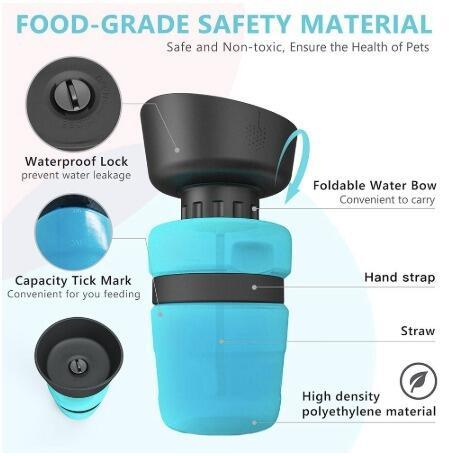 Pet Outdoor Foldable Travel Water Bottle - Pet Mode 