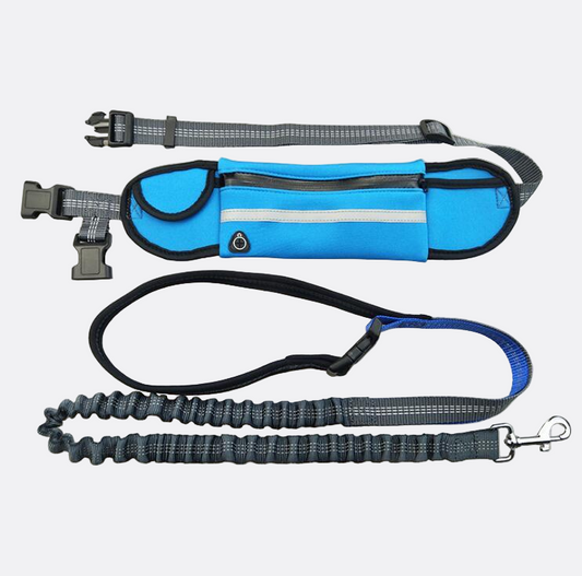 Hands-Free Dog Running Leash with Adjustable Waist Belt & Pocket - Pet Mode 