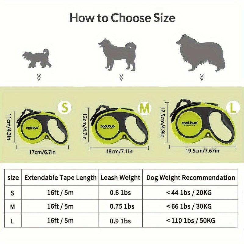 Heavy-Duty Retractable Dog Leash for Large Dogs - Pet Mode 