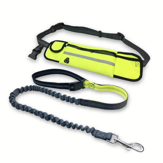 Hands-Free Dog Running Leash with Adjustable Waist Belt & Pocket - Pet Mode 