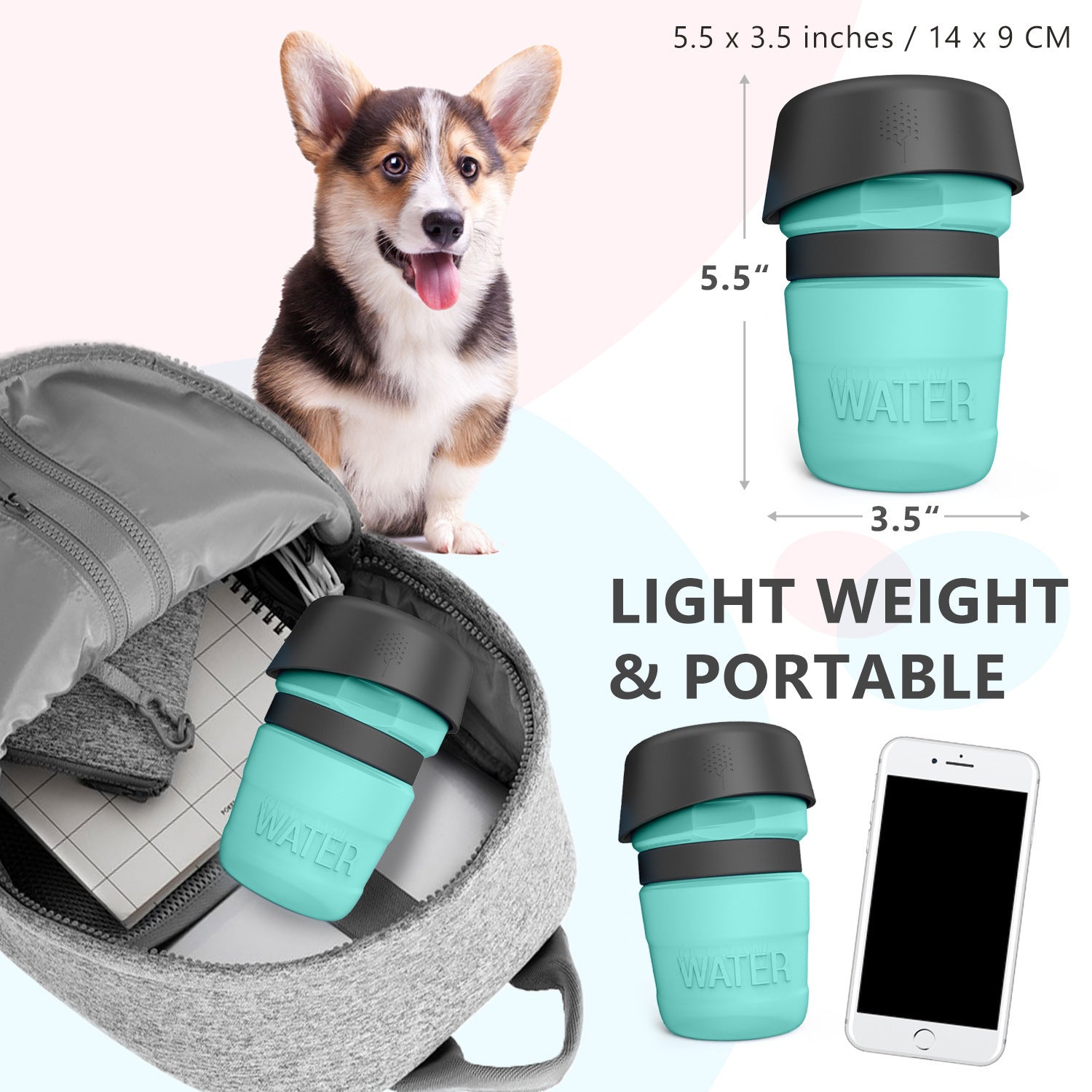 Pet Outdoor Foldable Travel Water Bottle - Pet Mode 