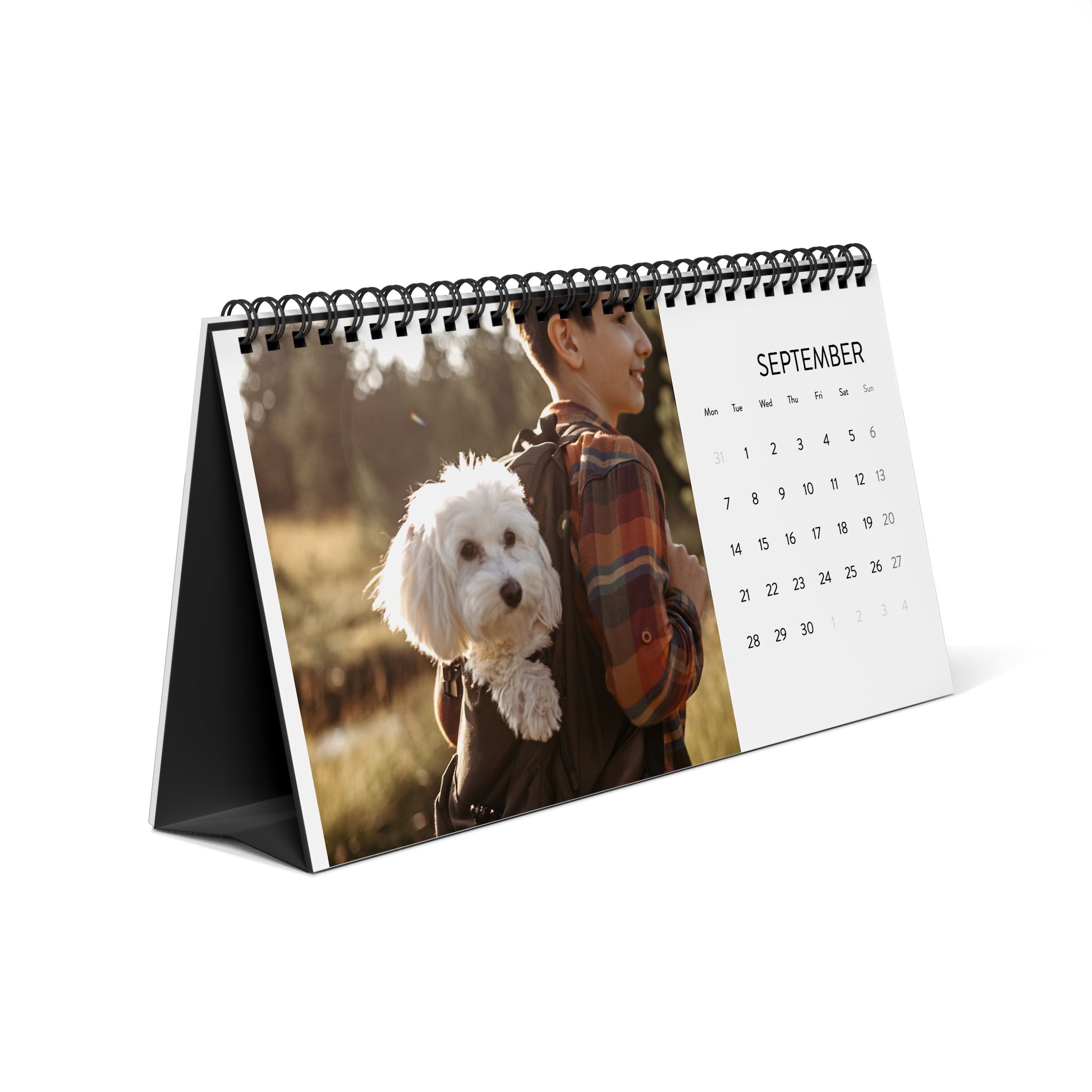 2026 Simplex Desk Calendar – Horizontal Photo Grid Planner