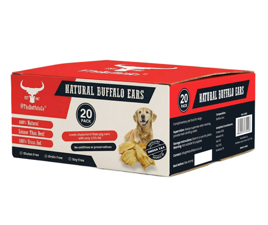 Buffalo Ears - Dog Treats - 20 Ears Box - Pet Mode 