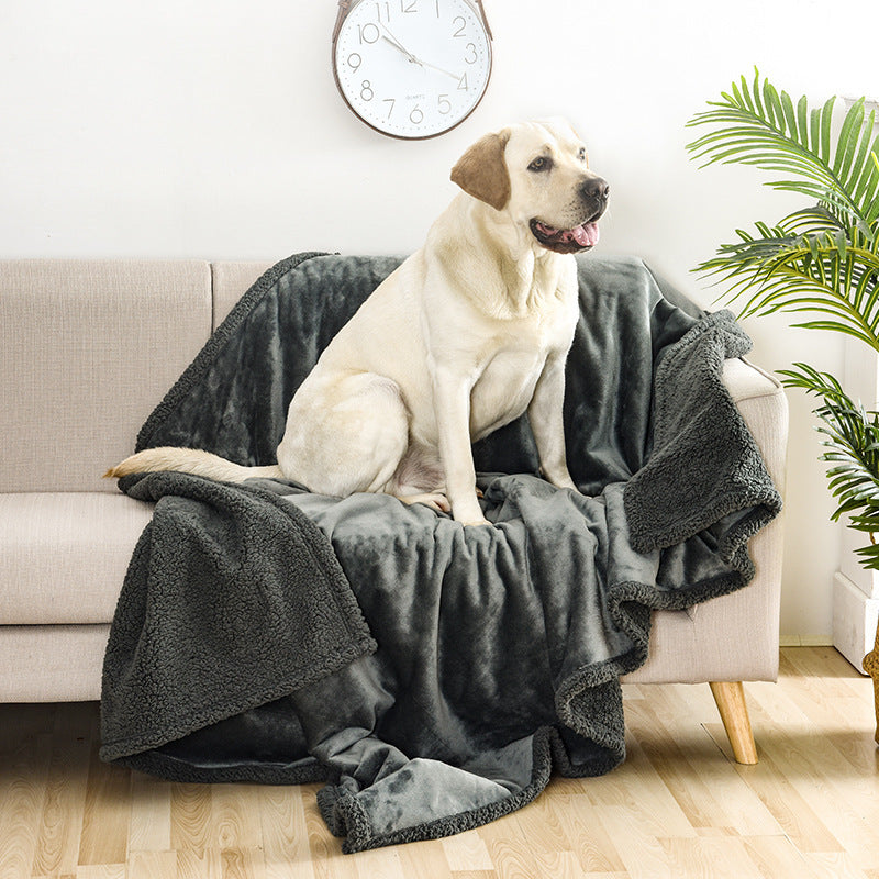 Flannel Cotton Wool Sherpa Pet Blanket