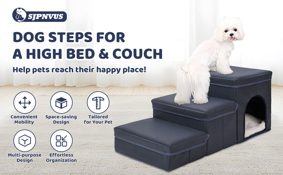 Foldable Dog Stairs With Storage - Pet Mode 