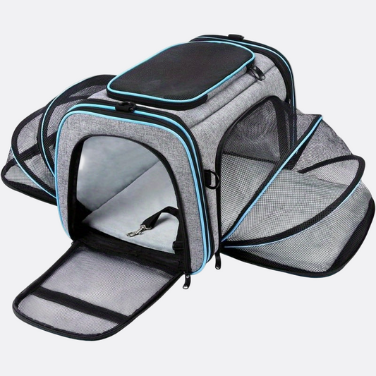Expandable Pet Carrier Bag | Foldable Travel Carrier for Cats & Small Dogs - Pet Mode 