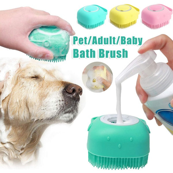 Silicone Dog Bath & Massage Brush - Pet Mode 
