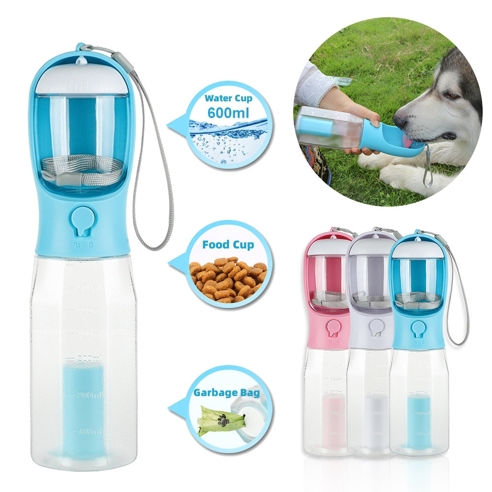 Portable 3-in-1 Pet Water Bottle & Feeder - Pet Mode 