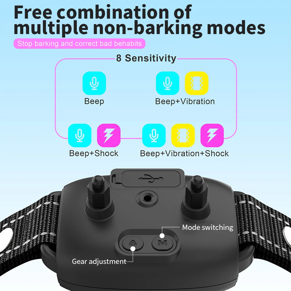 Smart Automatic Anti-Barking Dog Collar - Pet Mode 