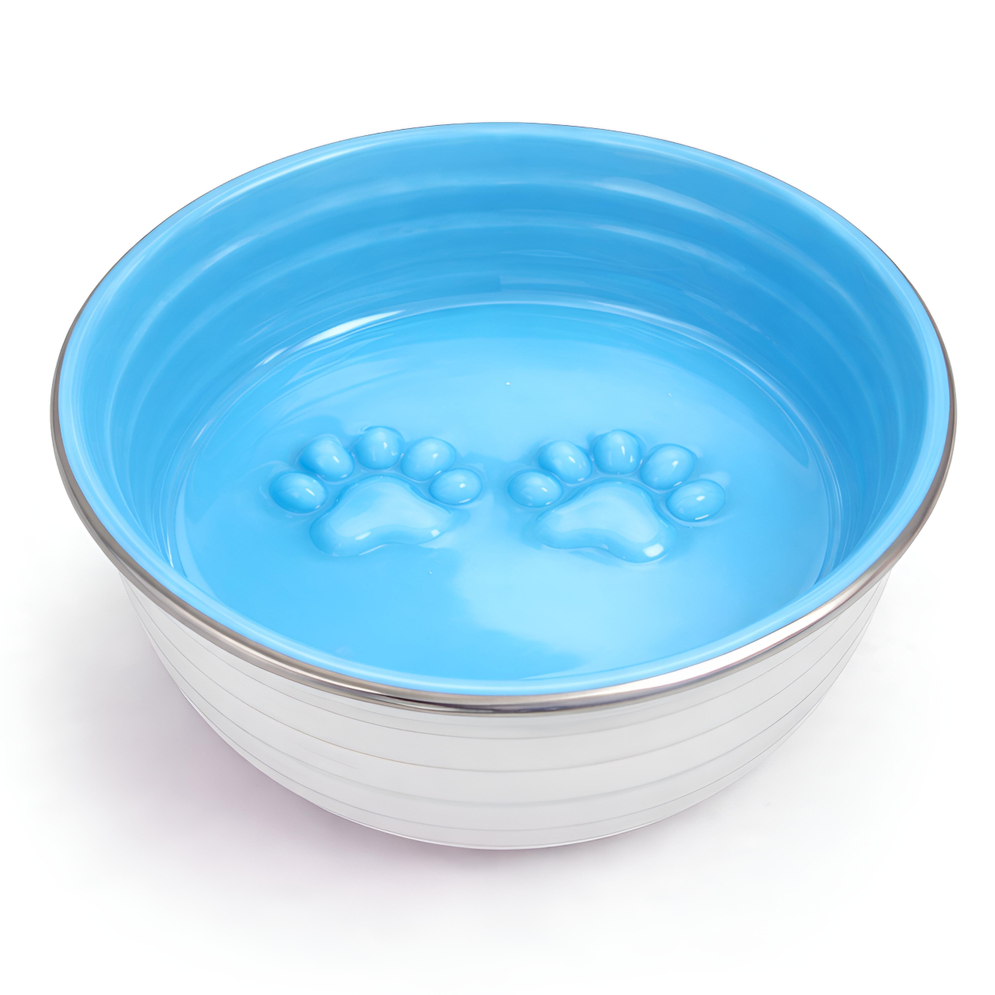 The Poppy Collection Dog Bowl - Blue - Pet Mode 
