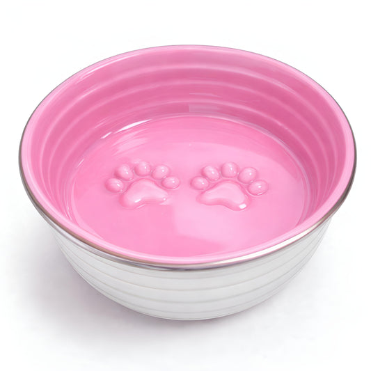 The Poppy Collection Dog Bowl - Pink - Pet Mode 