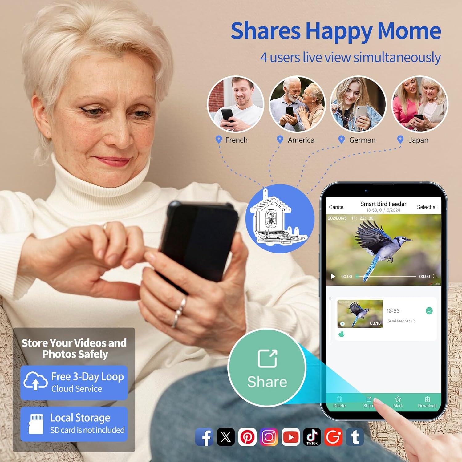 Bird Feeder with Camera - Pet Mode 