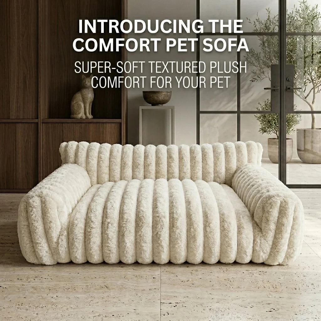 Luxury Corduroy Pet Sofa Bed for Dogs & Cats