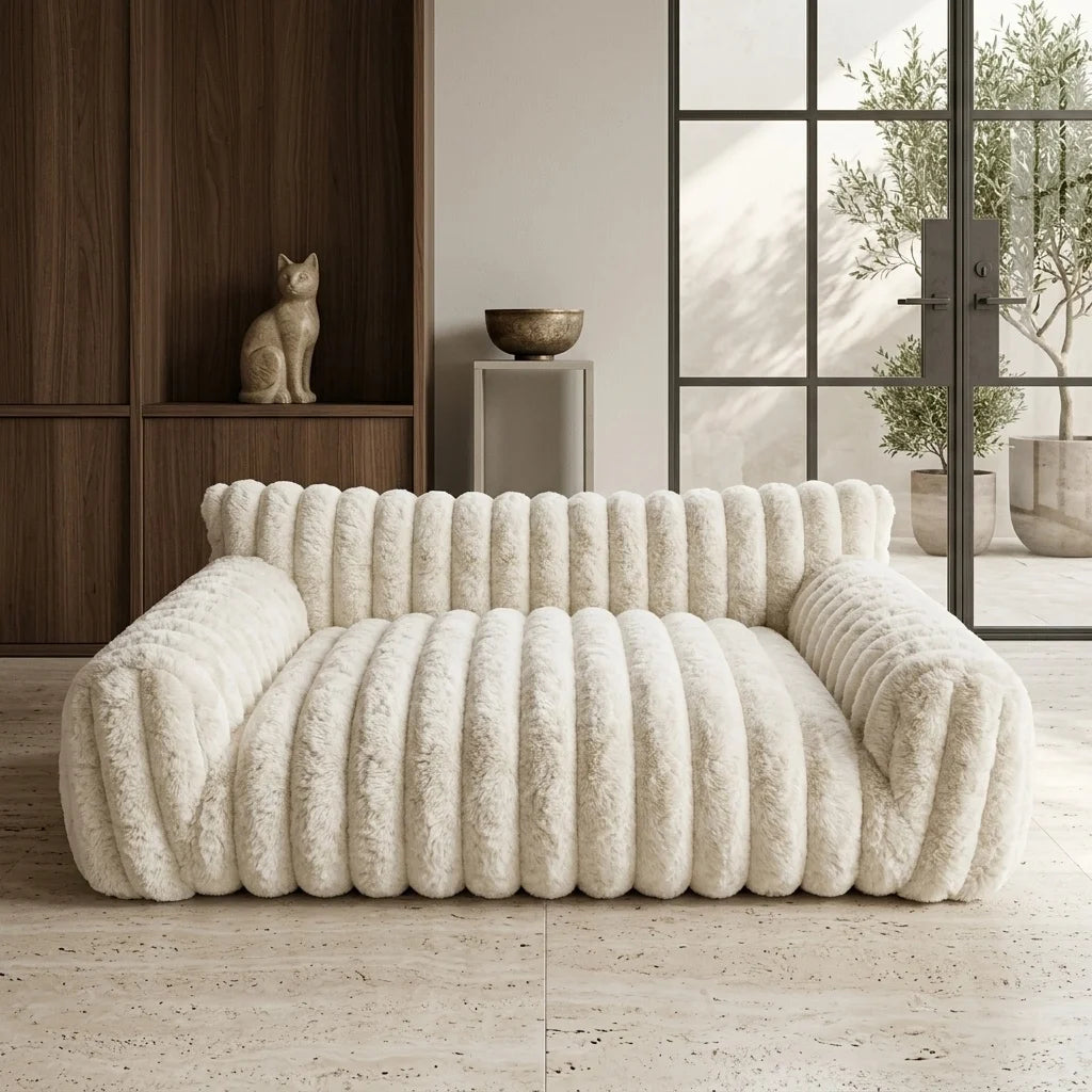 Luxury Corduroy Pet Sofa Bed for Dogs & Cats