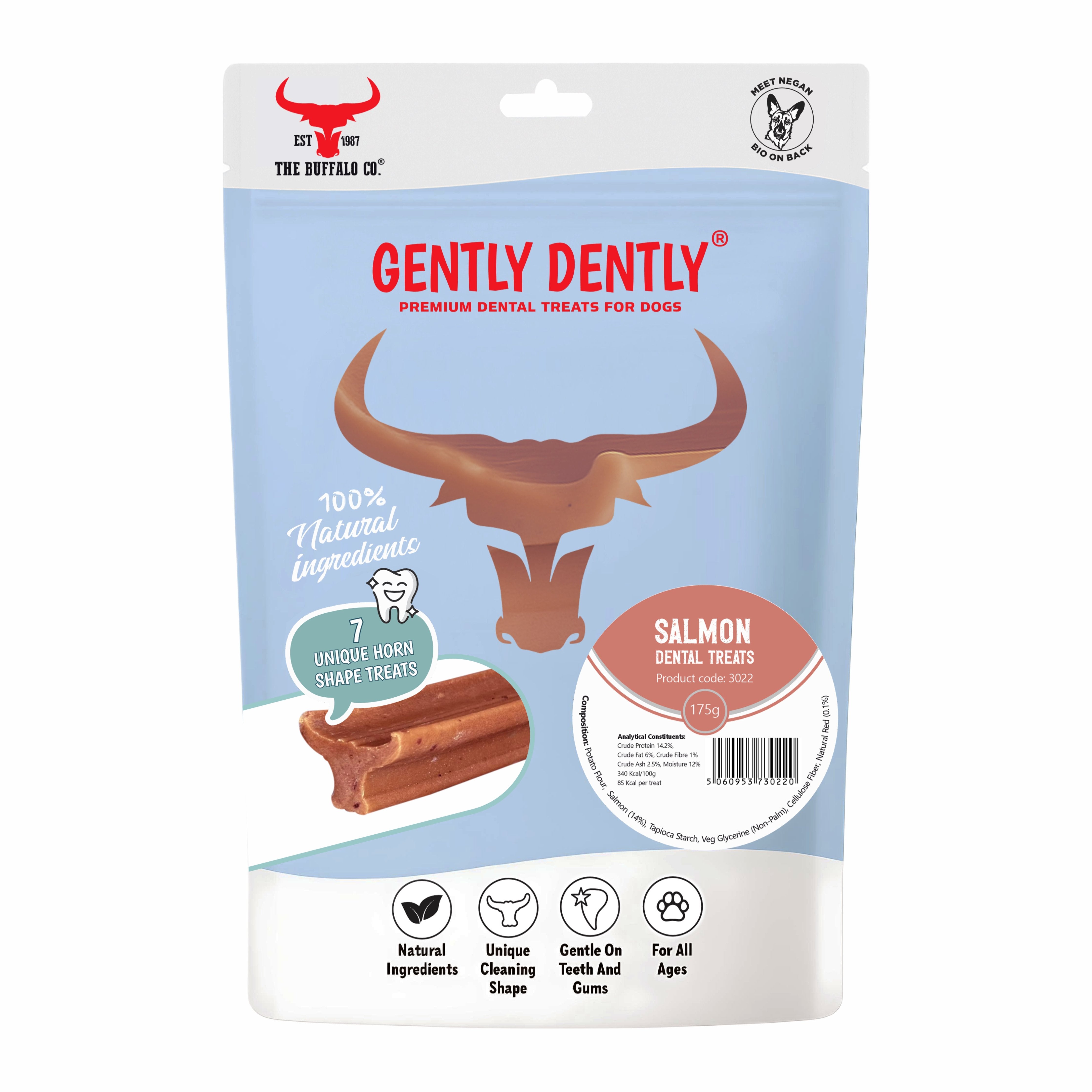 Gently Dently- Salmon Dental Treats for Dogs 175g - Pet Mode 