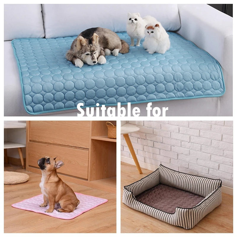 Summer Pet Cooling Mat Self Cooling Pad for Dog and Cat Waterproof - Pet Mode 