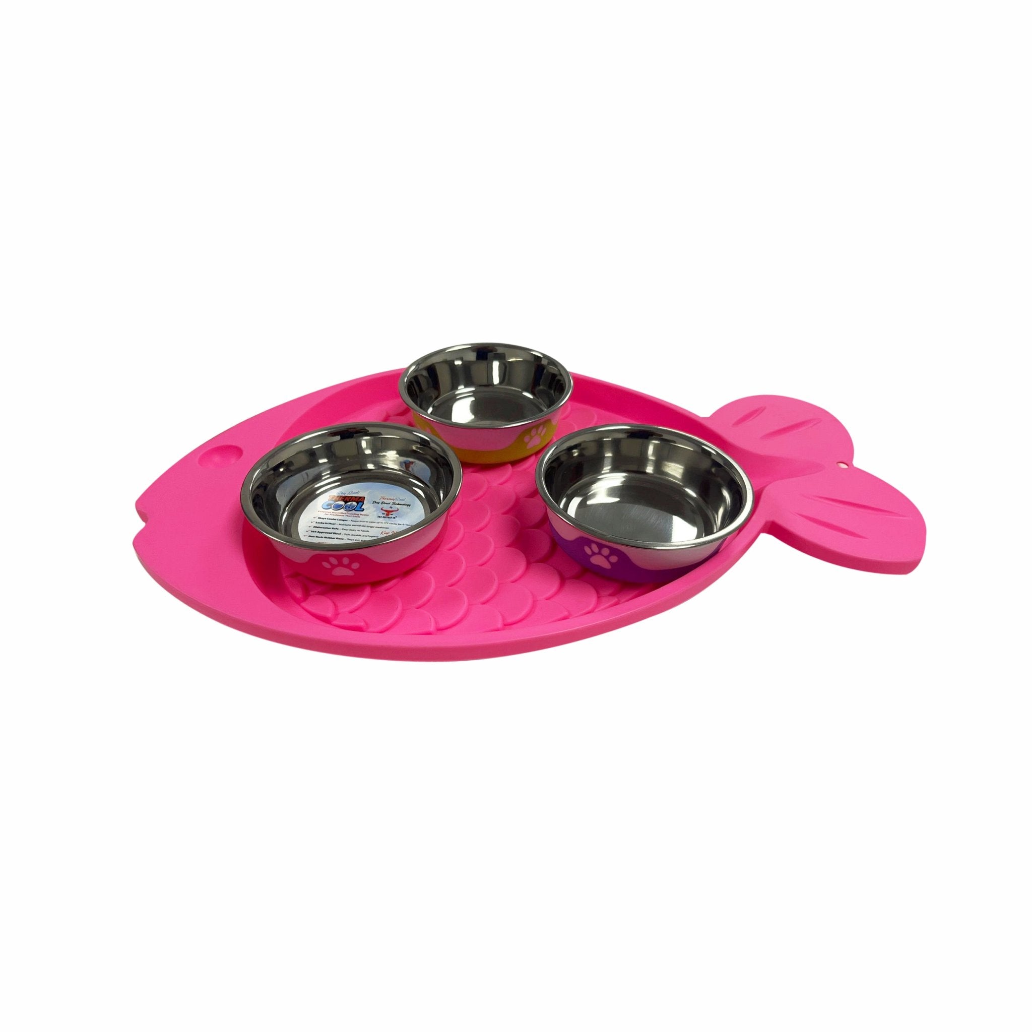 Spill-Proof Cat Feeding Mat - Pink - Pet Mode 