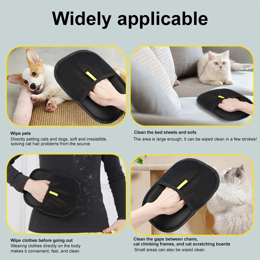 Pet Hair Remover Grooming Mitt for Dogs & Cats - Pet Mode 