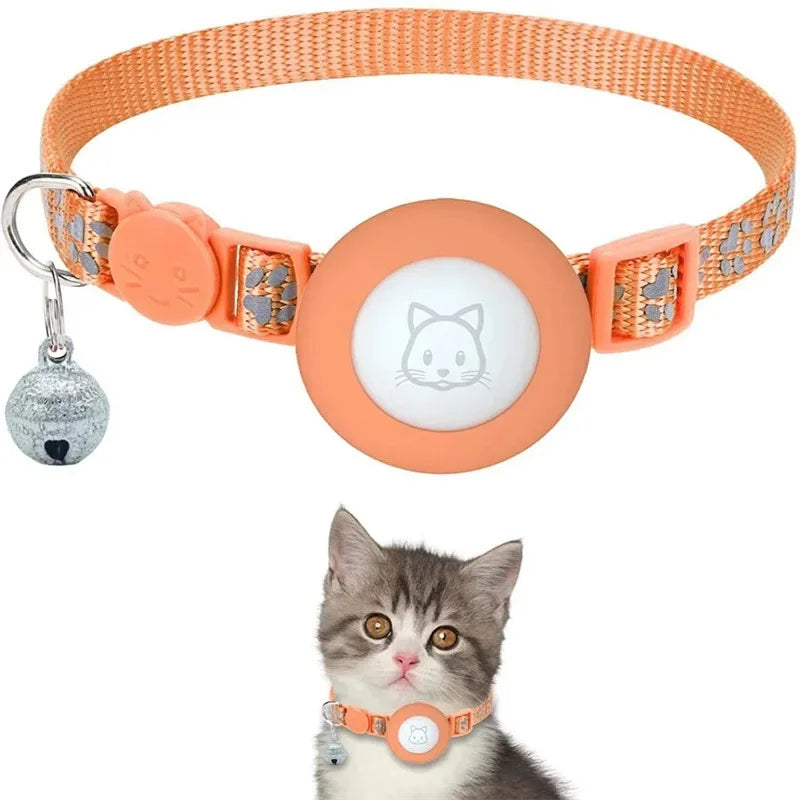 Reflective AirTag Cat Collar | Breakaway Safety Collar with Bell