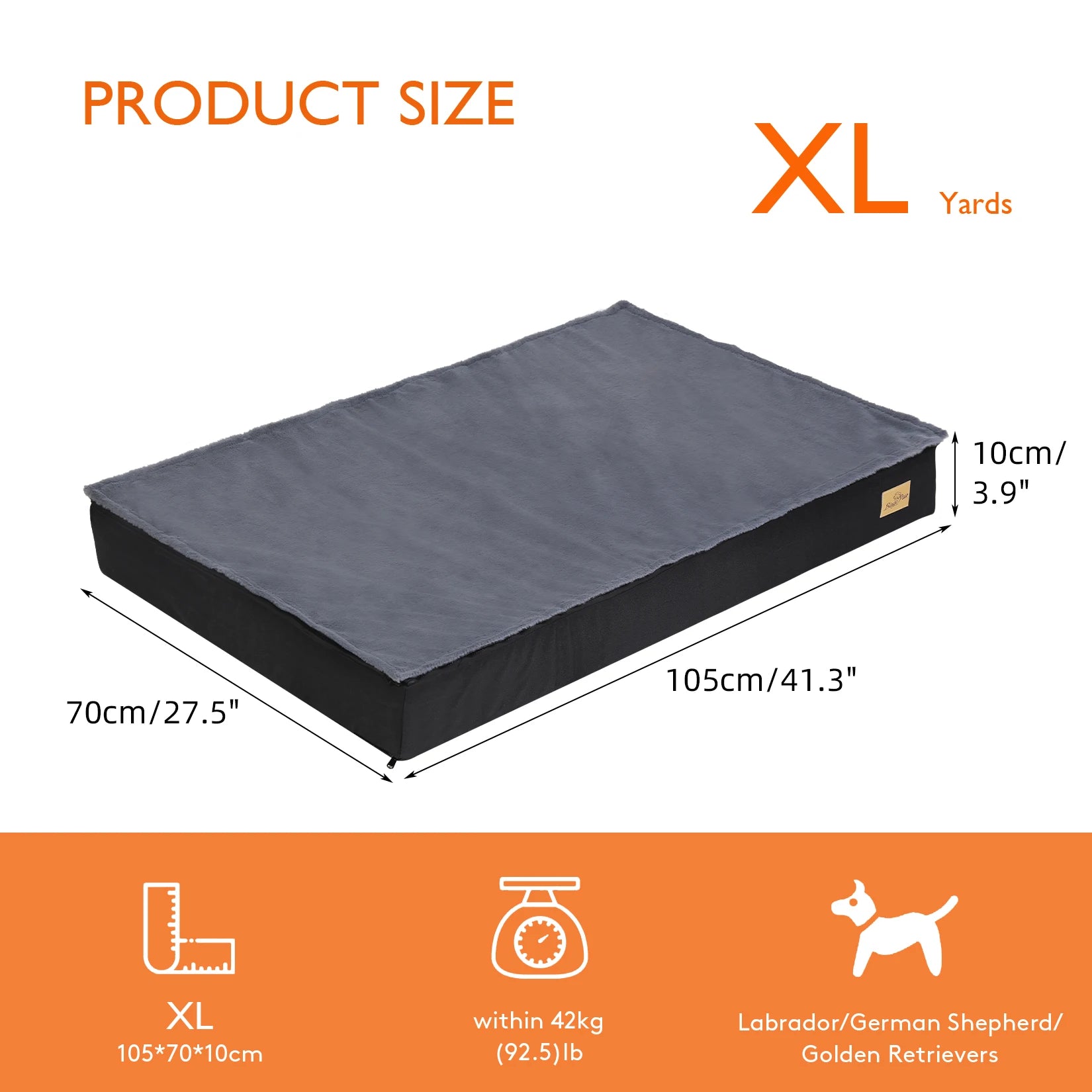 Large Orthopaedic Dog Bed Waterproof- with Removable Washable Cover - Pet Mode 