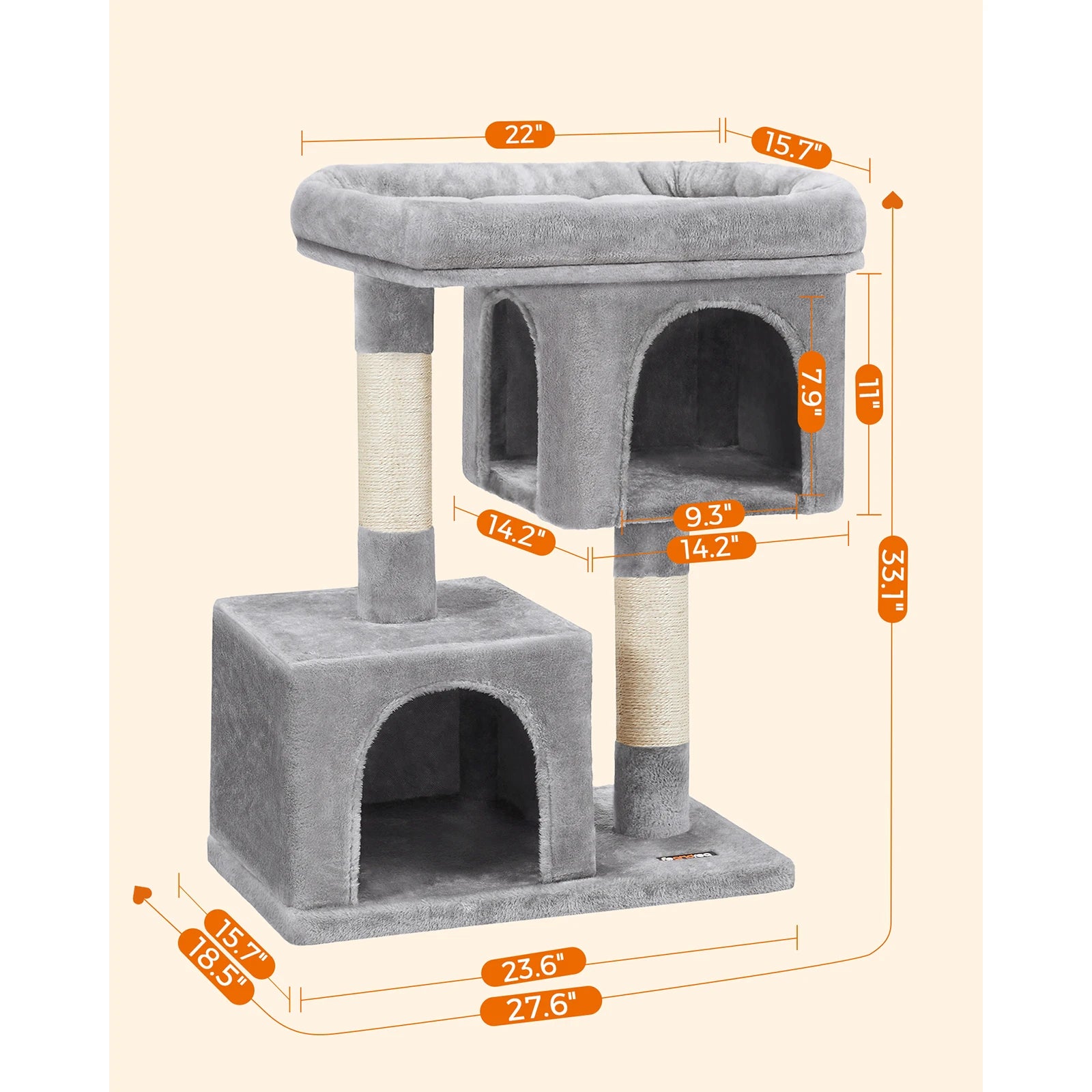 Cat Tree - Scratching Post, 84 cm  for Large Cats - Pet Mode 
