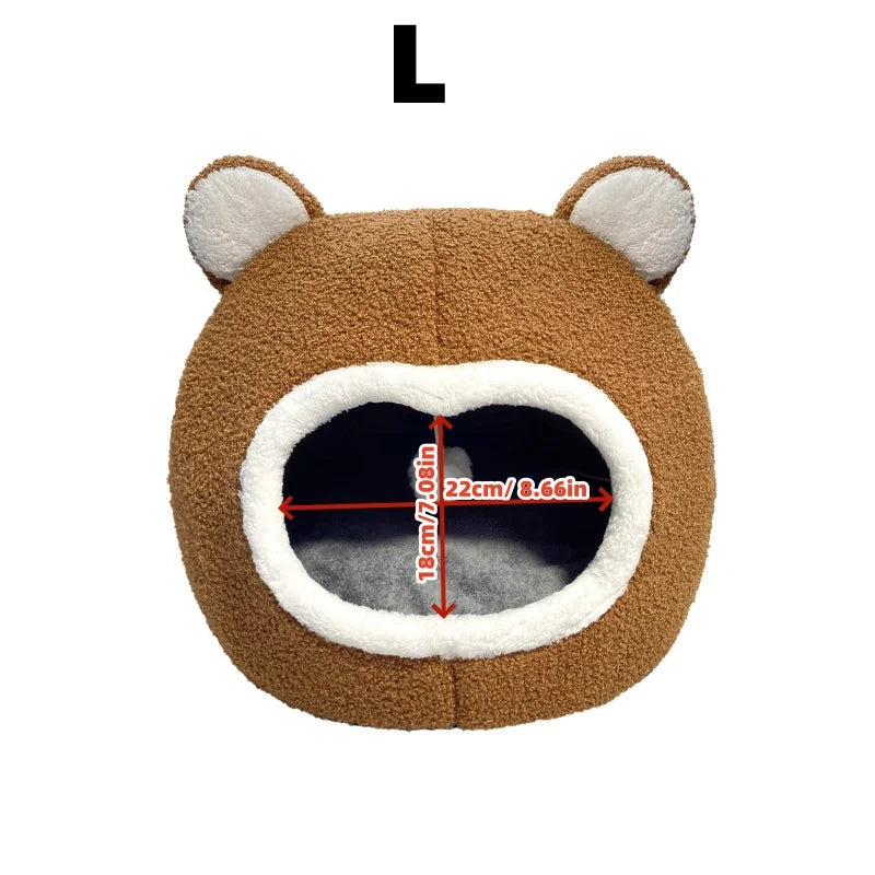 Winter Plush Cat Bed | Cosy Lounger for Cats & Small Dogs - Pet Mode 