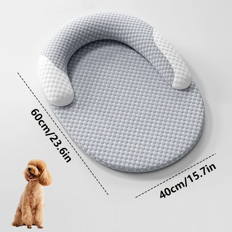 Cooling Pet Bed with Ice Silk Fabric | Breathable Summer Sofa Bed for Dogs & Cats - Pet Mode 