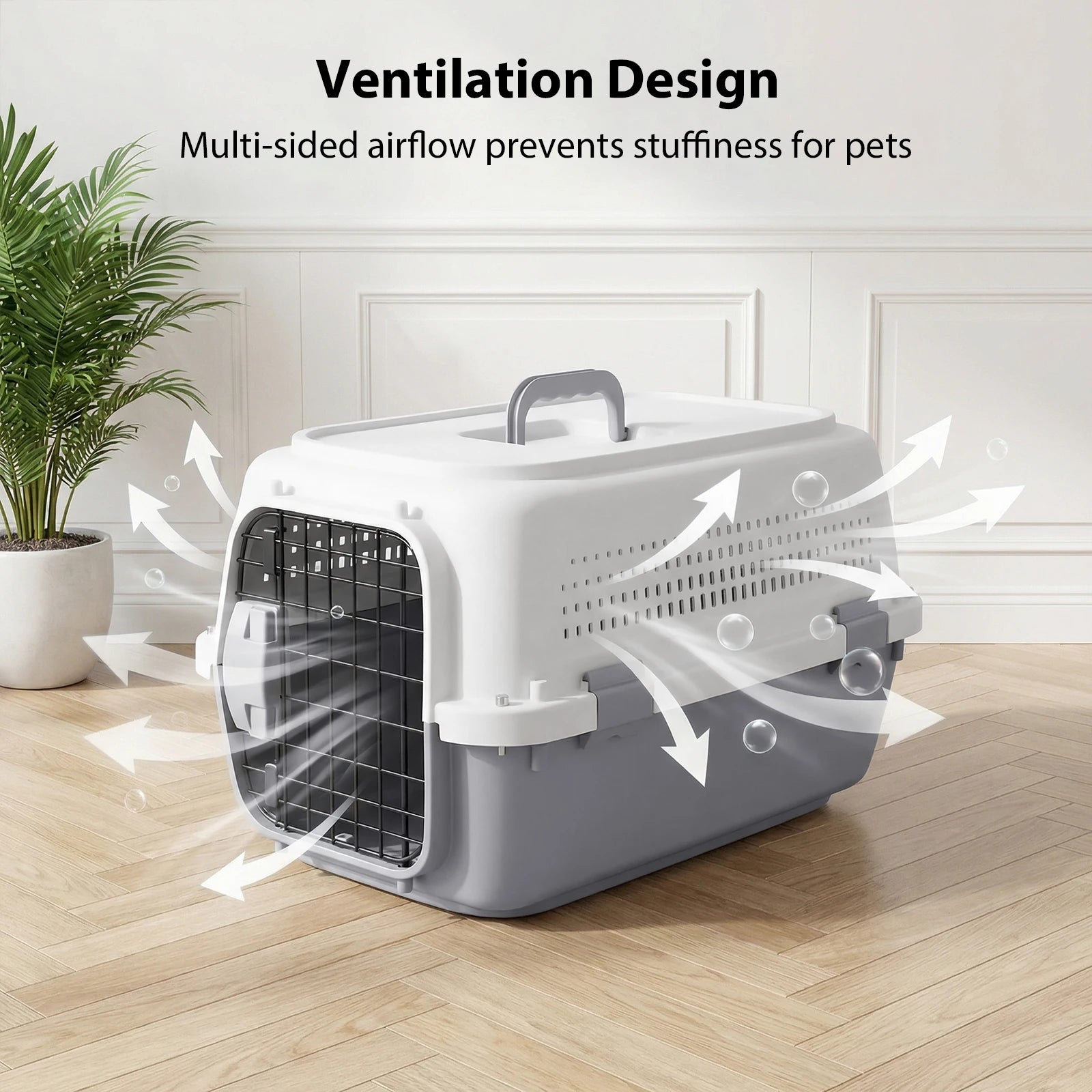 Hard-Sided Pet Carrier – Two-Door Top-Load Travel Kennel for Cats & Dogs - Pet Mode 