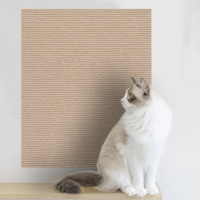 Self-Adhesive Cat Scratching Carpet | Trim-to-Fit Scratch Pad for Cat Trees & Furniture - Pet Mode 