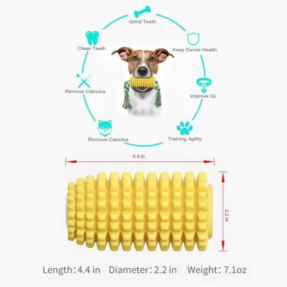 Durable Dog Chew Toy – Teeth Cleaning Corn Cob Toy for Small, Medium & Large Dogs