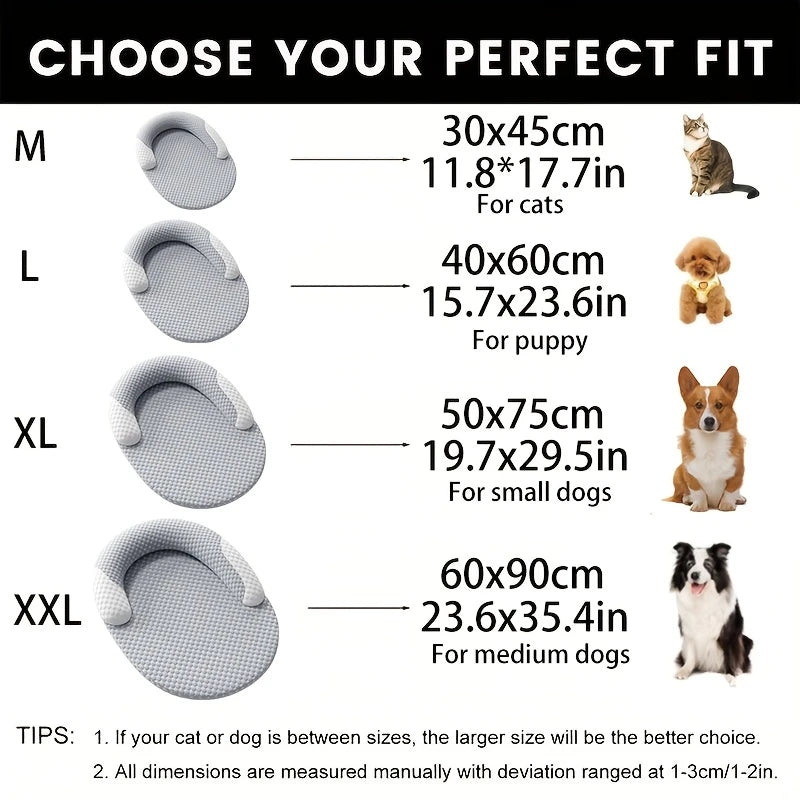 Cooling Pet Bed with Ice Silk Fabric | Breathable Summer Sofa Bed for Dogs & Cats - Pet Mode 