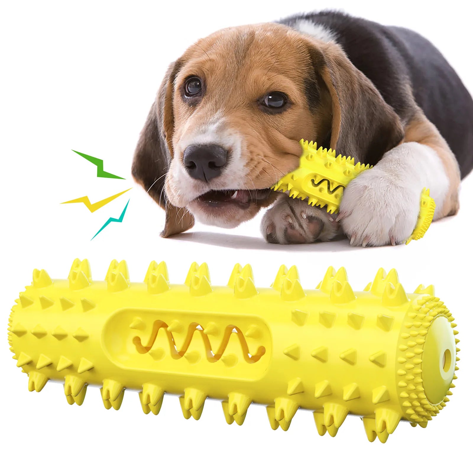 3-in-1 Squeaky Dog Dental Chew Toy | Teeth Cleaning & Gum Massage Stick - Pet Mode 