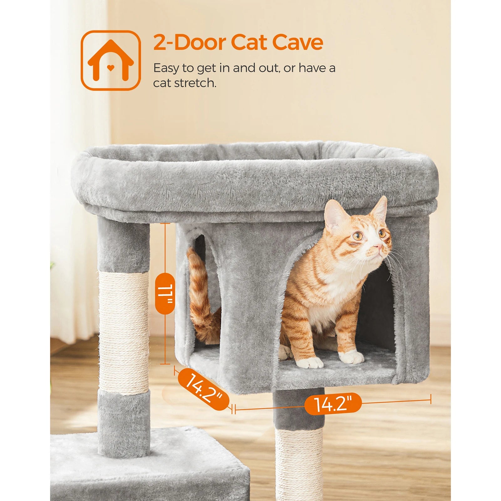 Cat Tree - Scratching Post, 84 cm  for Large Cats - Pet Mode 