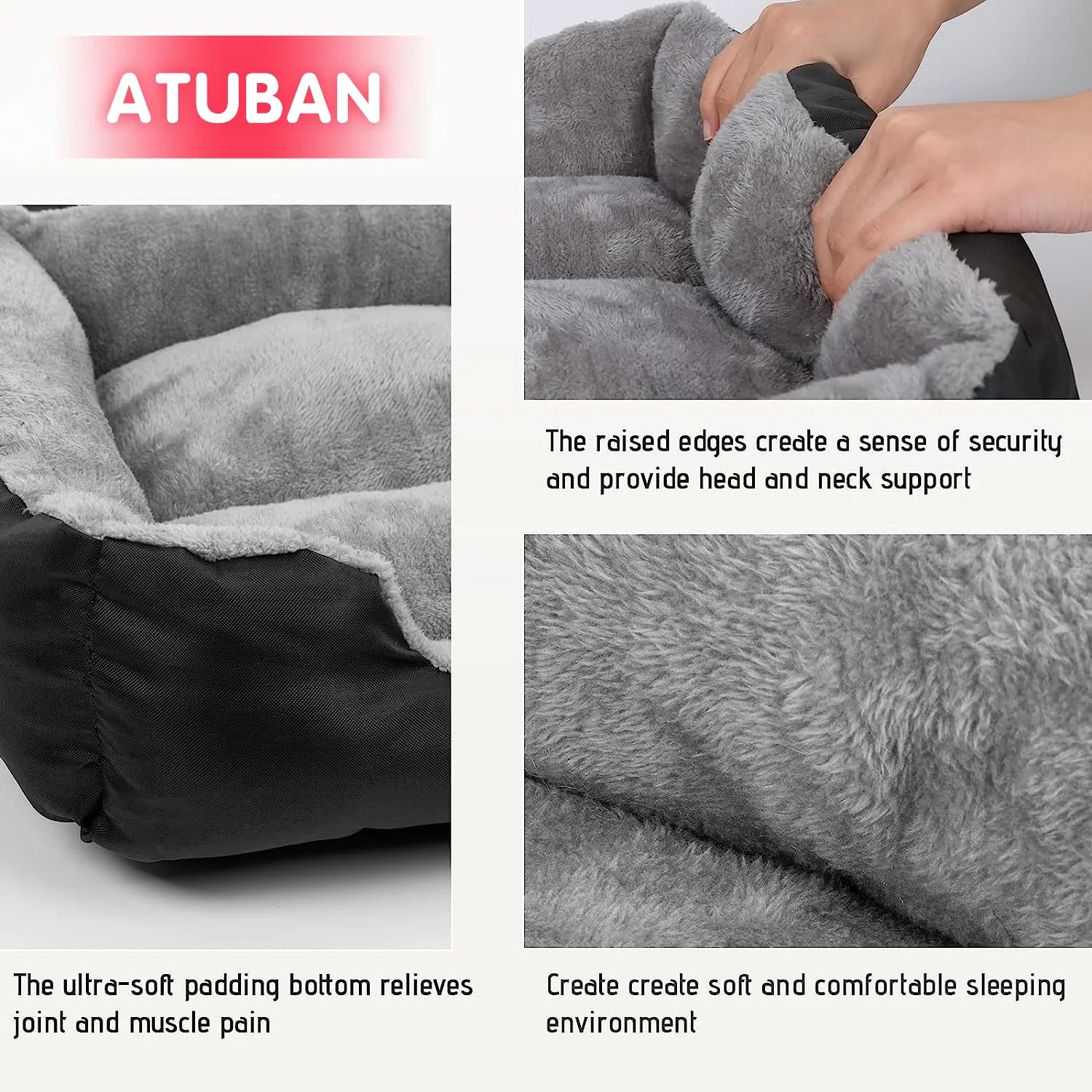 Washable Plush Pet Bed - Pet Mode 