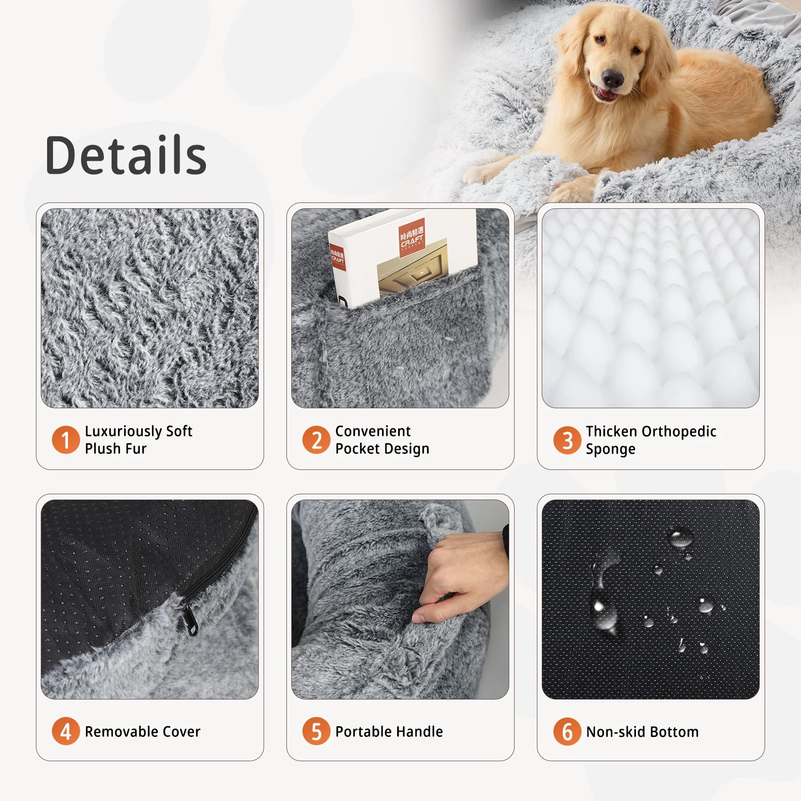Human-Sized Dog Bed with Blanket – Extra Large Orthopedic Pet Sofa Bed for Dogs & Pet Lovers