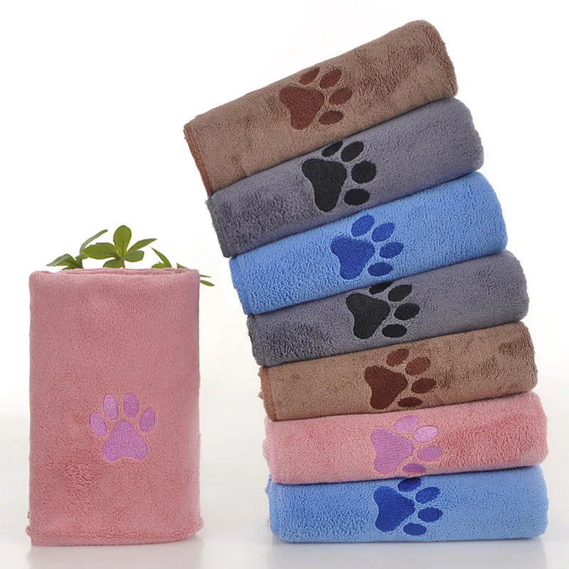 Quick-Dry Dog & Cat Towel | Ultra Absorbent Pet Bath & Paw Drying Cloth
