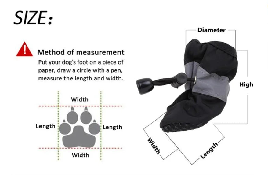 4pcs Waterproof Pet Dog Shoes - Anti-slip - Pet Mode 
