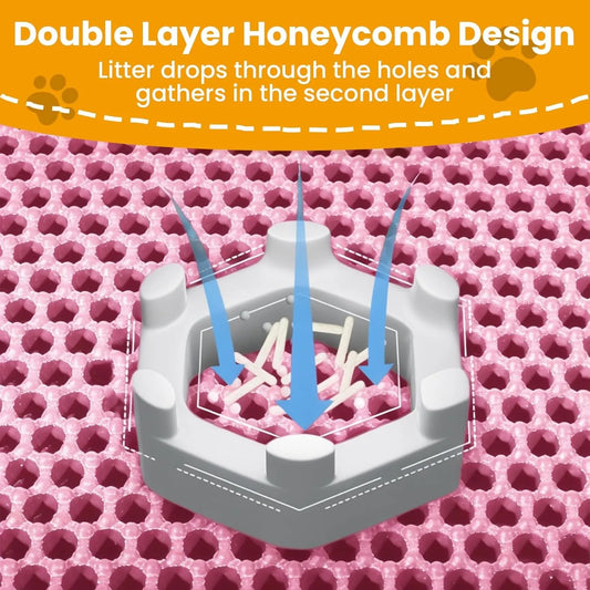 Waterproof Double Layer Cat Litter Mat - Pet Mode 