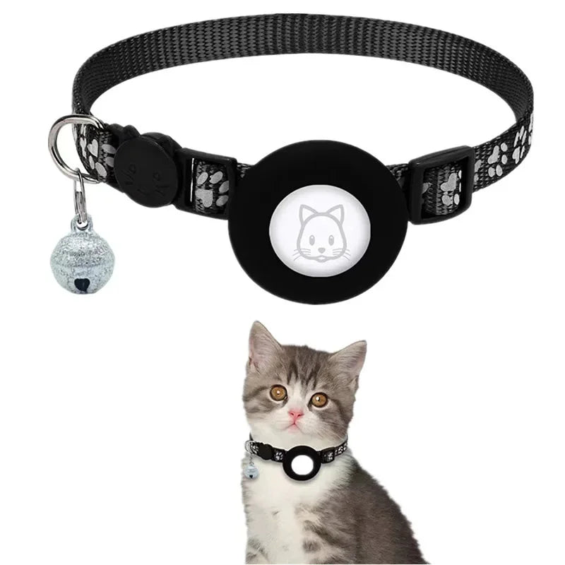 Reflective AirTag Cat Collar | Breakaway Safety Collar with Bell
