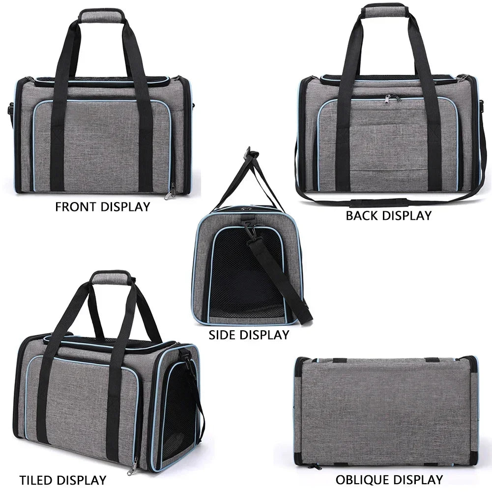 Expandable Pet Carrier Bag | Foldable Travel Carrier for Cats & Small Dogs - Pet Mode 