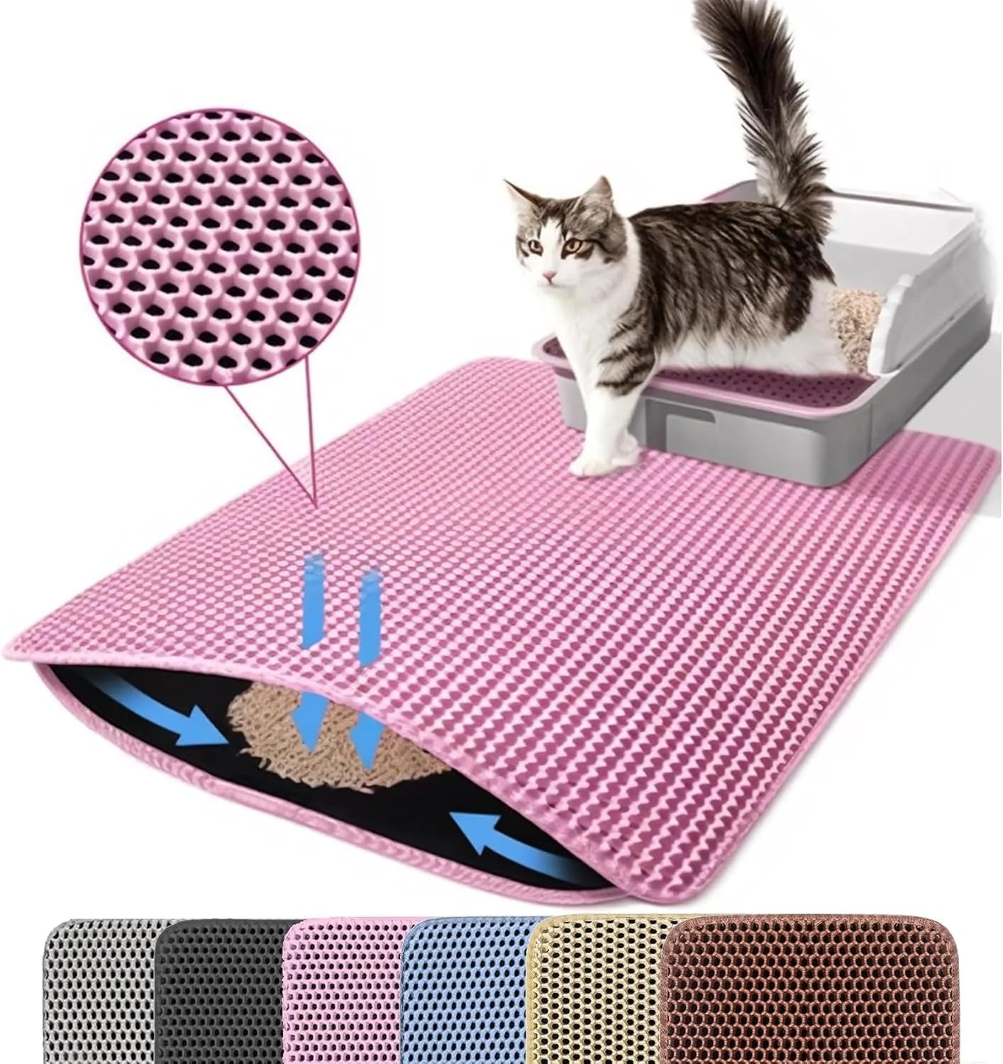 Waterproof Double Layer Cat Litter Mat - Pet Mode 