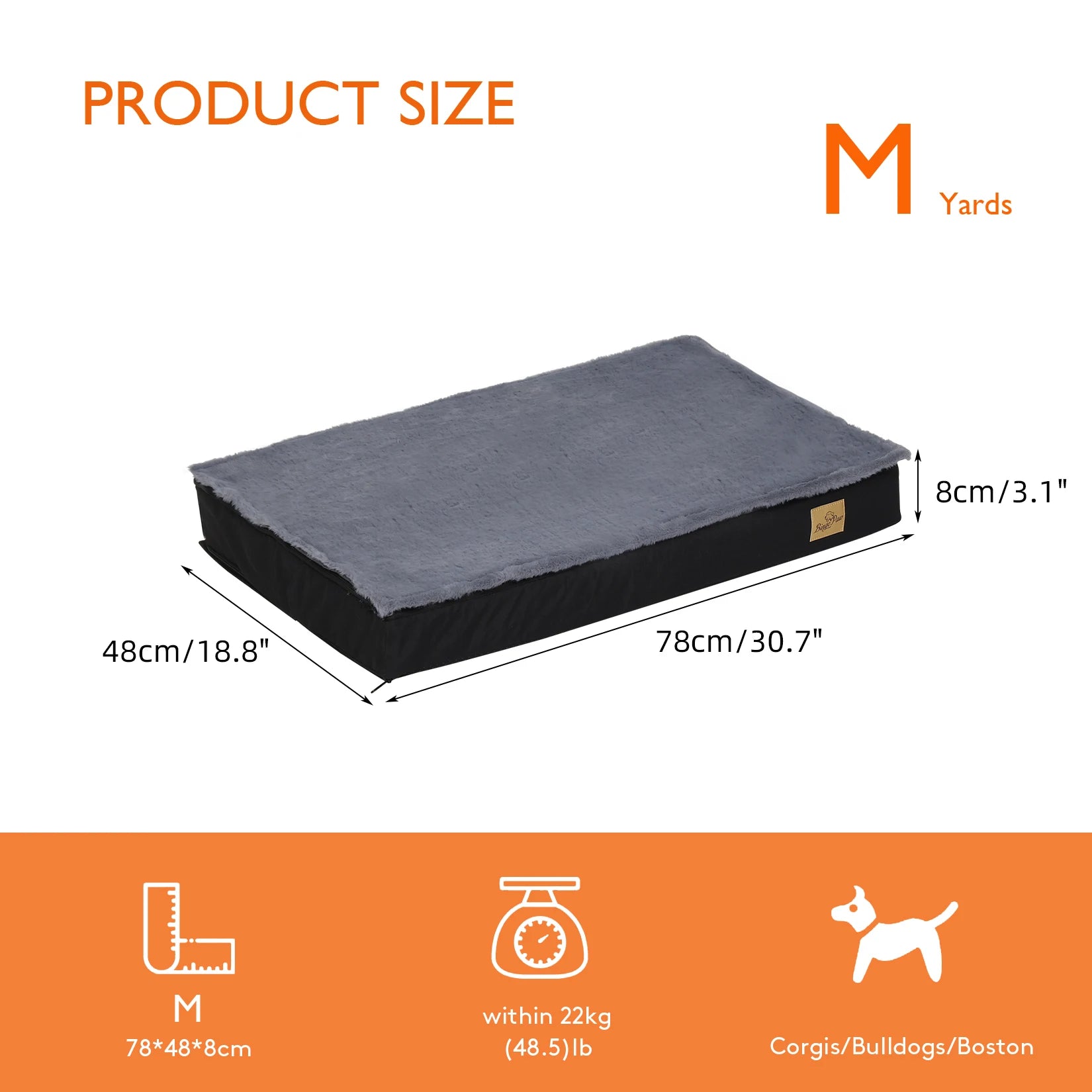 Large Orthopaedic Dog Bed Waterproof- with Removable Washable Cover - Pet Mode 
