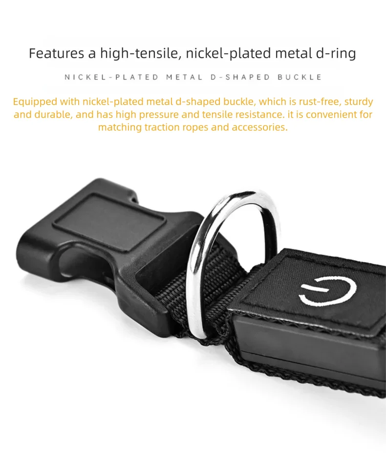 USB Rechargeable LED Dog Collar | High Visibility Night Safety Collar