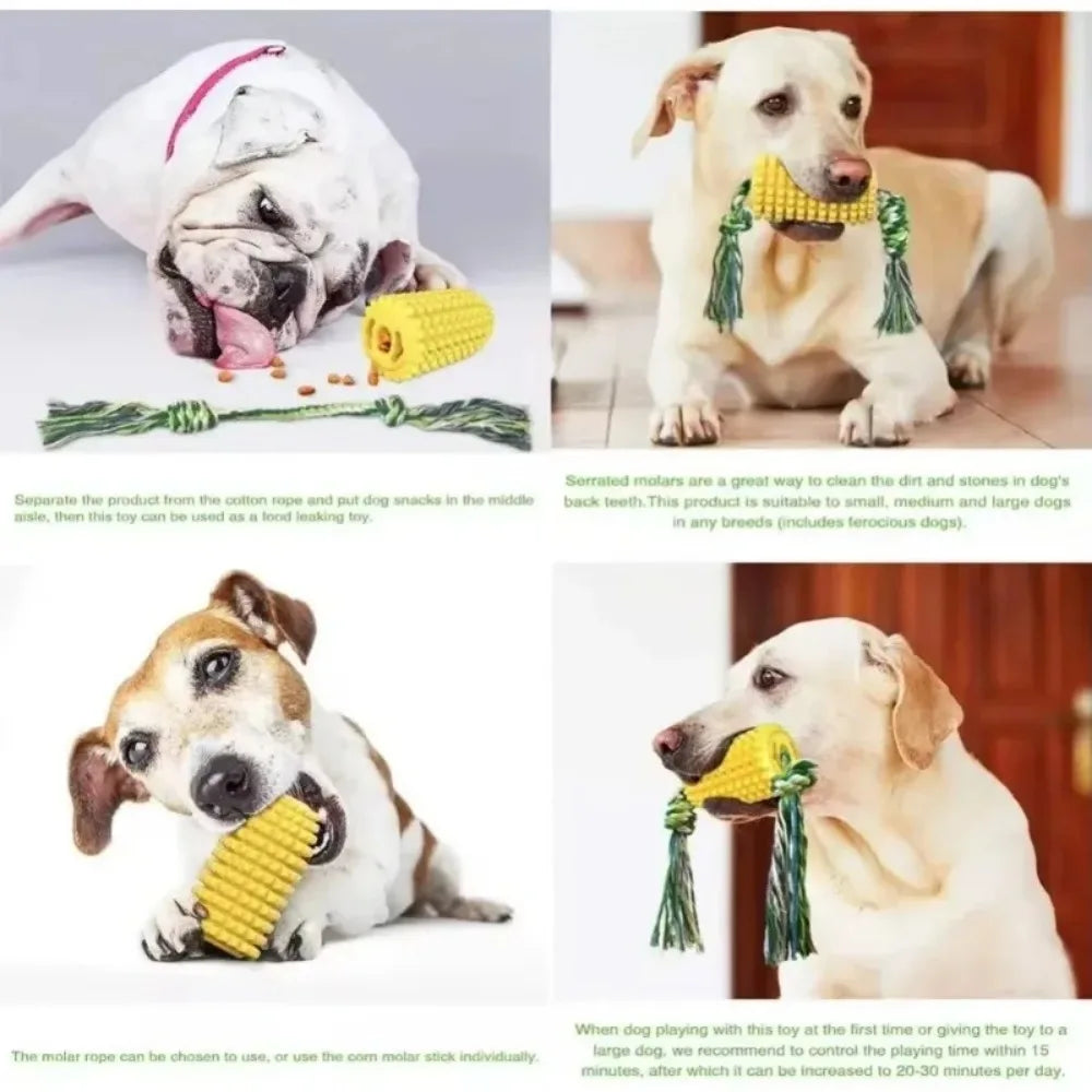 Durable Dog Chew Toy – Teeth Cleaning Corn Cob Toy for Small, Medium & Large Dogs