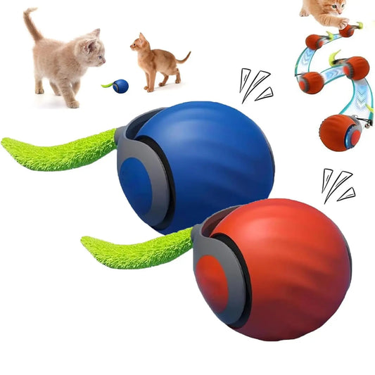 Speedy Tail 2.0 Interactive Cat Toy | Smart Automatic Rolling Ball with Moving Tail - Pet Mode 
